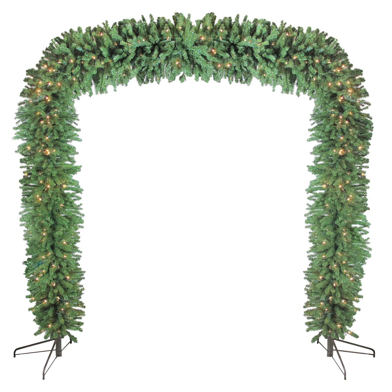9ft. Pre-Lit Pine Artificial Christmas Archway Decoration, Clear Lights